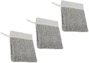 Beatifufu Soap Mesh Bag Sisal Soap Holder Tray Reusable Foaming and Drying Bag Grey