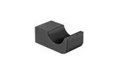 Quaz square robe hook matt black