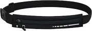 Slim Running Belt for Men & Women – Water Resistant Phone Holder Waist Pack with Reflective Strip, Adjustable Fanny Pack for Jogging, Gym, Travel – Fits iPhone 15 Pro/Samsung (Black)