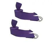 Yoga Strap - for Daily Stretchng, Yoga Pilates, Physical Therapy, Fitness - Purple