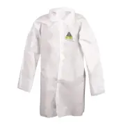 Cordova MPLAB100XL Defender II, White Microporous Labcoat with 4-Snap Front &...