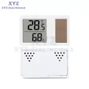 Solar Digital Thermometer Hygrometer Room Indoor Temperature Humidity Meter