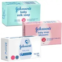 在飛比找Yahoo奇摩購物中心優惠-嬌生 Johnson's 嬰兒潤膚香皂 75g 牛奶 花香 