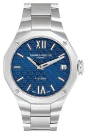 Baume & Mercier Riviera Bracelet Watch, 33mm in Lacquered Blue at Nordstrom One Size