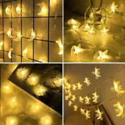 Fairy Light Exquisite Decorative Moon Star Fairy String Light Battery Operated