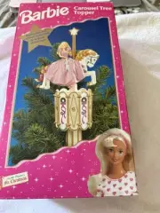 1997 Barbie Carousel Christmas Tree Topper By Mr. Christmas Rare New In Box