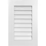 Ekena Millwork Gable Vent 18" x 28" Paintable Weather Resistant PVC in White