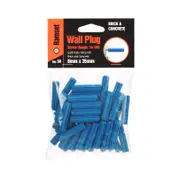 Ramset 8 x 35mm Blue Wall Plugs - 50 Pack