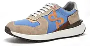 [whaletill] OPP Suede Leather Fashion Sneakers for Men Casual Lace-up Shoes Running Athletic Tennis Sports Gym