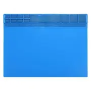 Silicone Soldering Mat Magnetic Heat Insulation 932°F 16" x 12" Work Mat Blue