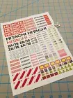 New HITACHI Scale Construction Equipment Decals for 1:12/1:14/16 RC Vehicles