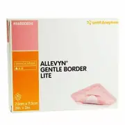 Allevyn Gentle Border Lite Foam Dressing 3'' x 3'', Box of 10, VALUE 4 PACK