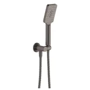 Tono Hand Shower, Round Plate, Gun Metal