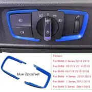 BLUE Headlight Switch Frame Trim Cover For BMW 1/ 2/3/4 X5 F30 F31 F32 F20 F15 (for: BMW)
