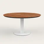Recess Guest Table | Round Table | Collaboration Desk, Walnut / White