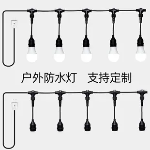 戶外LED防水燈頭裝飾串燈全銅E27螺口燈串懸掛婚宴庭院燈籠內燈