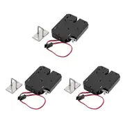 3X 12V 2A Electric Magnetic Lock 150KG/330Lb Fail Safe Holding Force Electromagnetic Door Control S black