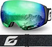Emsina A1 Ski Goggles Men Women. Anti-Fog/Scratch 100% UV400-Magnetic Lens-Snowboard Snow Goggles Men Women Adult & Junior