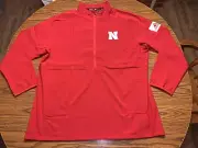 Adidas Game Mode Nebraska Cornhuskers Long Sleeve 1/4 Zip Pullover Sz Med EC3181