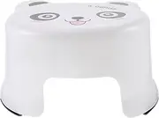 Kisangel Bathroom Stool Boys and Girls Anti-Slip Plastic Step Stool for Toilet Cartoon Design White