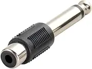 RCA to 6.35mm Audio Adapter, Nickel Plated 6.35mm Male TS Mono Plug to RCA Female Connector Converter Adapter