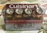 New Set of 4-Piece Cuisinart Outdoor Steak Thermometers