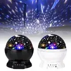 Starry Night Light Projector Star Sky Moon Lamp Kids Bedroom Lights Rotating Led