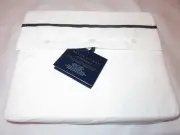 Ralph Lauren Palmer Percale Cotton Queen flat sheet loft gray White $175