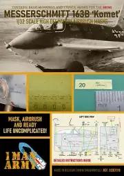 1/32 1ManArmy #DET018 Me163B Komet Airbrush Masks