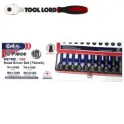Genius Tools 10 Pce 1/2" Drv SAE Hex Impact Head Driver Sockets Set TH-410SD