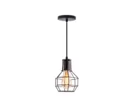 Nordic Pendant Lights Industrial Vintage Loft Lamp Iron Art Cage Black Hanging Lamp Kitchen Living Room for E27 90-250V Led Bulb - I NOT include bulb