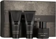 Kenneth Cole BLACK BOLD Mens 3.4 EDP Spray+3.4 After Shave+3.4Body Wash Gift Set