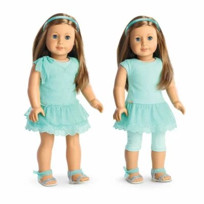 NIB ~ American Girl Spring Breeze Dress Set ~2 Looks in 1~ Layer for Beach Cover
