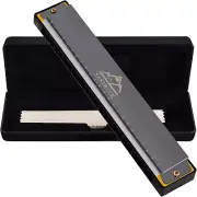 Eastrock Blues Harmonica 24 Hole C Key with Case, Mouth Organ Harp, Diatonic Har