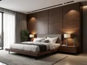 Architectural Bespoke Walnut Oak feature wall Indoor Veneer Panel 2900x1200mm