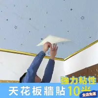 在飛比找蝦皮購物優惠-『免運』納米進口天花板貼紙遮醜牆紙3D立體墻貼臥室客廳吊頂水