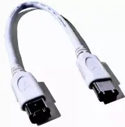 Firewire 6 Pin to 6 Pin Male 1394a IEEE Cable - 6 inches (White)
