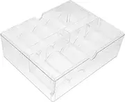 jojofuny Chip Box Clear Poker Chips Container Clear Container Poker Chips Organizer Poker Chip Holder Tray Chips Storage Organizer Coin Shipping Case Poker Chip Carry Case Acrylic