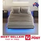 Floating Bed Frame Queen Size with LED Light, Metal Platform Queen Bed