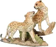 PHNAM Garden Statue Leopard Resin Decoration Statue Animal Sculpture Home and Garden Terrace Decoration Best Garden Decoration Statue