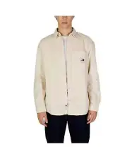 Tommy Hilfiger Jeans Organic Cotton Shirt in - Shirts - Beige -Size 46