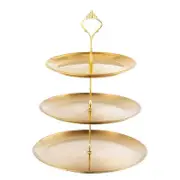 Cake Stand Stainless Steel Tiered Cupcake Stand 3 Tier Tray Platters Table Tower Cake Plates Dessert Holder for Gold