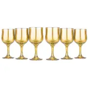 Elegant and Modern Crystal Stylish Wine Glasses for Parties, Set of 6, 10.5 oz
