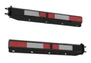 Black Mud Flap Hanger Set - Kenworth, Peterbilt, Freightliner, Volvo - 2" Bolt