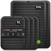 XXL Silicone Trivet 16 Inch and Trivets Mats 12 Inch Trivets for Hot Pots and...