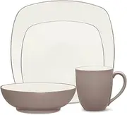 [Noritake] Colorwave Dinnerware 4 Piece Square Place Setting in Clay (Clay)