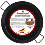 MAGEFESA 18" Enameled Steel Paella Arroz Valencia Pan 46cm 12 Servings