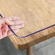 Royhom Clear Table Protector 36 x 60 Inch, 1.5mm Thick Plastic Table Cover Protector, Clear Desk Protector Mat Desk Pad,for Writing Desk, Coffee Table, Dining Room