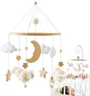 Nybhyjka Baby Mobile for Crib, Nursery Bassinet Pendant, Bohemian Interactive Crib Mobile Decorative Stroller Bed Toy for 0-3 Boys and Girls