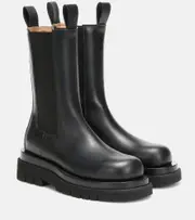 [Bottega Veneta] Bottega Veneta Lug leather ankle boots AU 9 black